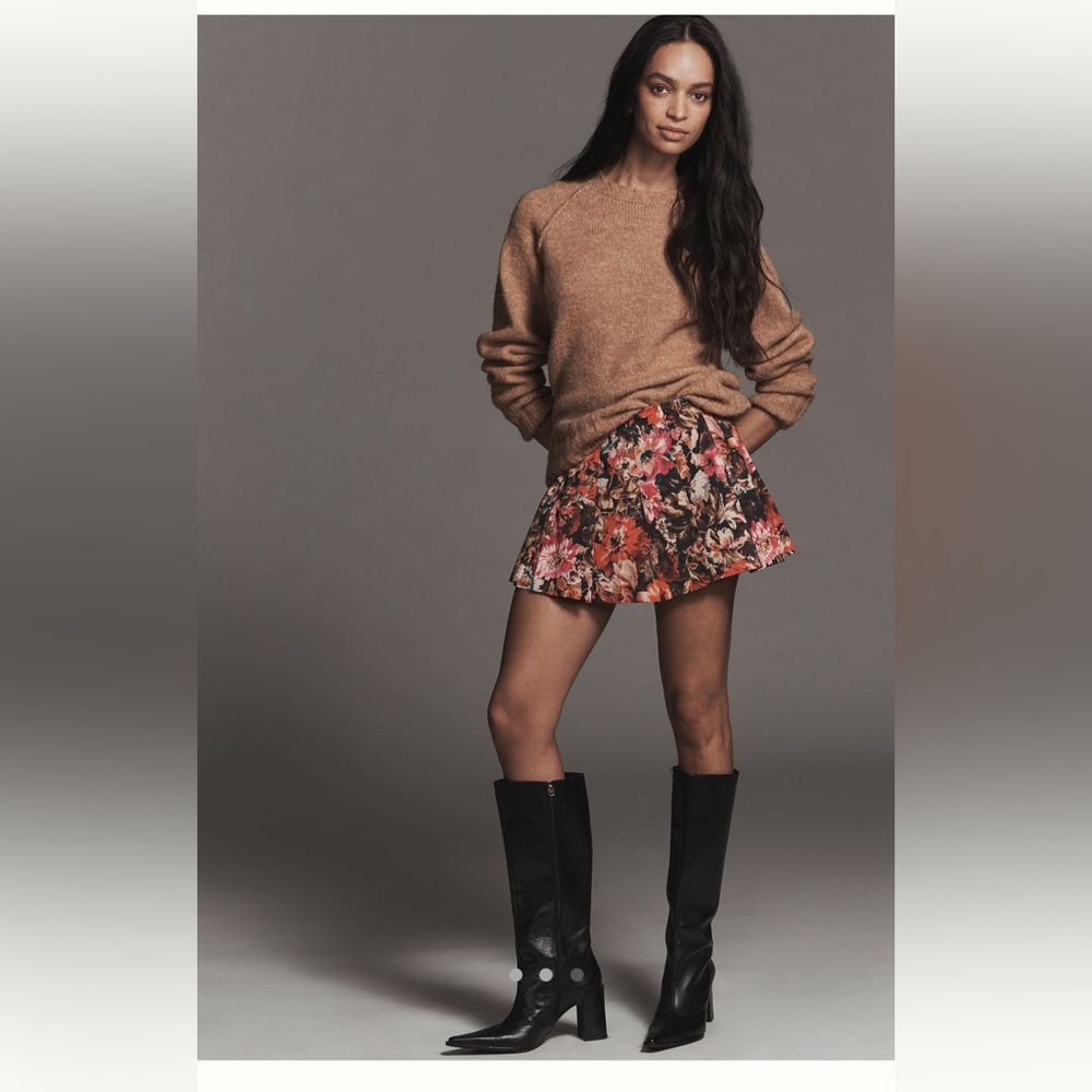 Floral Printed mini skort from Anthropologie, XXS